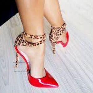 Leopard Suede Pointed Heels